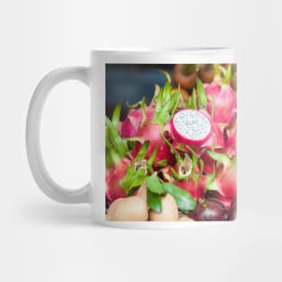 Pitaya fruit on vegetable market Mug